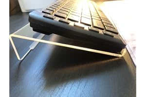 WINKINE Computer Keyboard Stand, Clear Acrylic PC Keyboard Holder Stand Tilted Computer Keyboard Stand, Keyboard Riser for Ergonomic Easy Typing, Keyboard Stand for Office Desk, Home, School