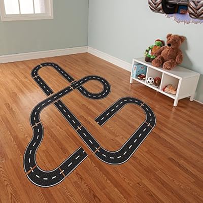 Racecar Racing Childrens Birthday Peel and Place Track - Giant Wall or Floorl Decal Decoration