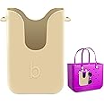 Silicone Phone Holder for Bogg Bags, Compatible Phone Case Attachment, Beach Tote Bag Accessory – Ideal Holder for Bogg & Similar Beach Bags (Almond Birch)
