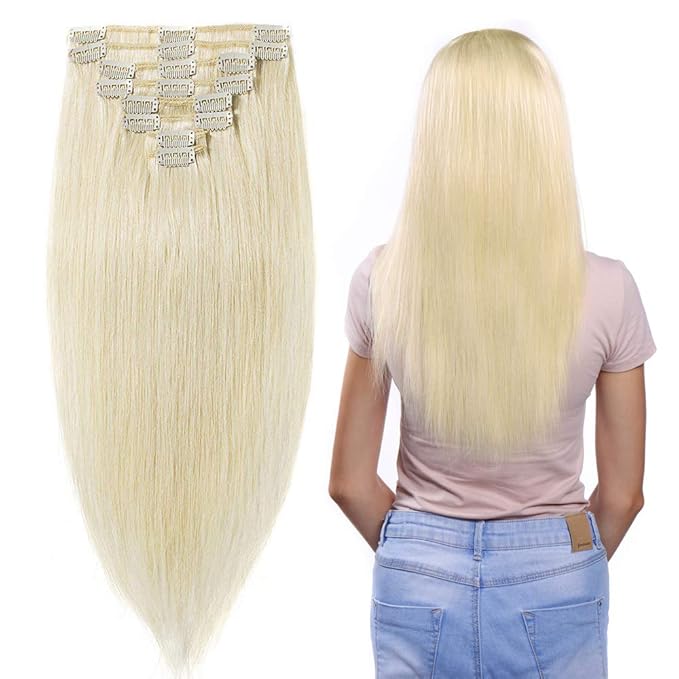 10"24" 70g120g Clip in Remy Human Hair Extensions Full