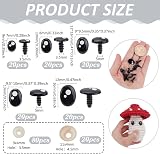 PH PandaHall 200pcs Kawaii Safety Eyes 5 Sizes for Doll Making view 2