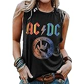Rock & Roll Tank Tops for Women Rock Music Graphic Tees Shirt Summer Sleeveless Graphic Print Tank Top