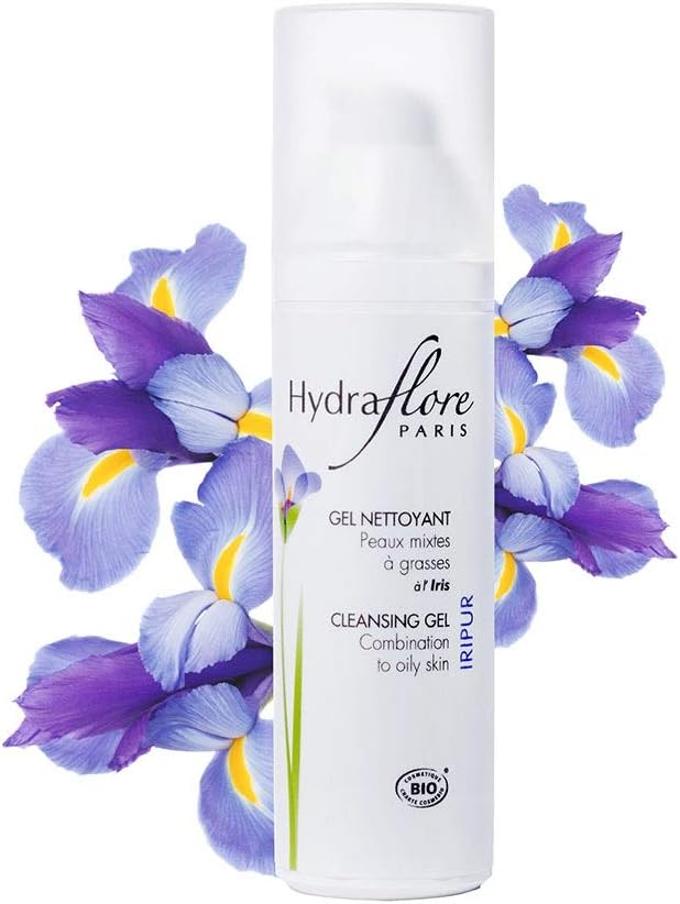 Cleansing Gel IRIPUR- ECOCERT Organic Certified Facial Cleanser- Prevent -Blemish, Prevent -Acne, Non Drying, Oil-Free, Rebalancing - Hydraflore Paris 100ml