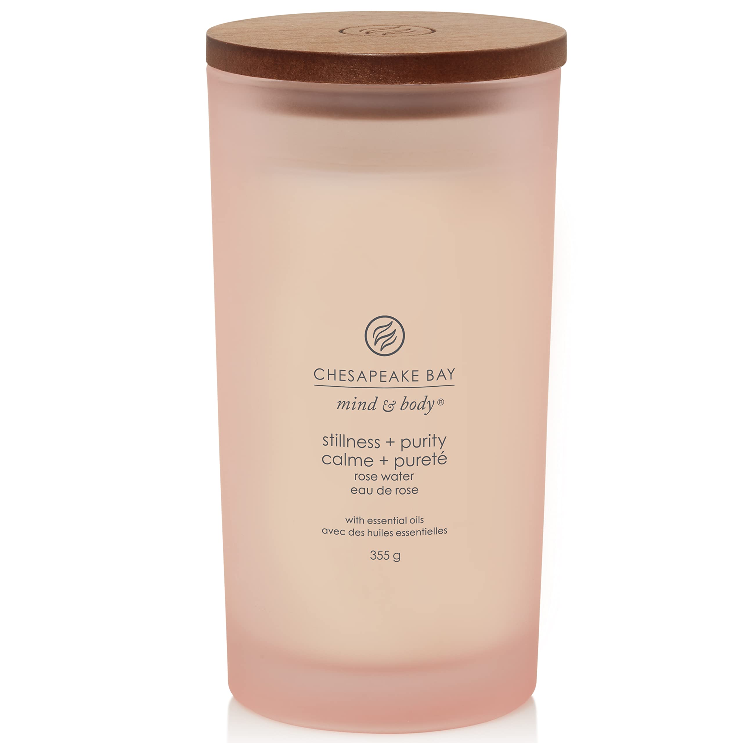 Chesapeake Bay Scented Candle | Stillness + Purity (Rose Water) Large Tumbler Aromatherapy Candle | Long Burning Candles: up to 82 Hours | Mind & Body Collection | Gifts for Women