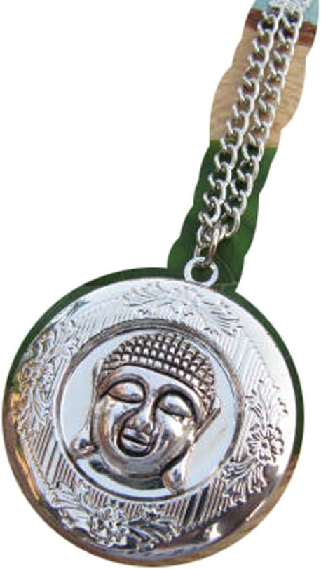 2Pcs Silver Buddha locket necklace,buddha locket pendant,buddha head locket,buddha jewelry,yoga,zen