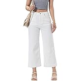 Kereya Women‘ High Waisted Jeans,Strechy Wide Leg Summer Denim Pants with Five Pockets