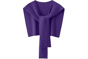 Sweater Shawl for Women, Ribbed Knit Shoulder Wrap, False Collar Dickie Scarf, Lightweight Cape for Fall, Winter and Office
