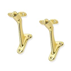 ZAUYX 2 Pack 3 Inch Hand Rail Bracket Polished