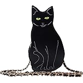 LUI SUI Womens Black Cat Purse Crossbody Bags Girls Bat Wing Spider Web Shoulder Bags Flamingo Animal Purse Chic Clutch Bags