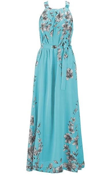 BestWahl Damen Chiffonkleid Cocktailkleid Abendkleid Ballkleid Sommer Maxi Kleider Lange Sommer Vintage Kleider