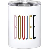 Creative Brands Slant CollectionsStainless Steel Travel Tumbler, 12-Ounce, White - Boujee