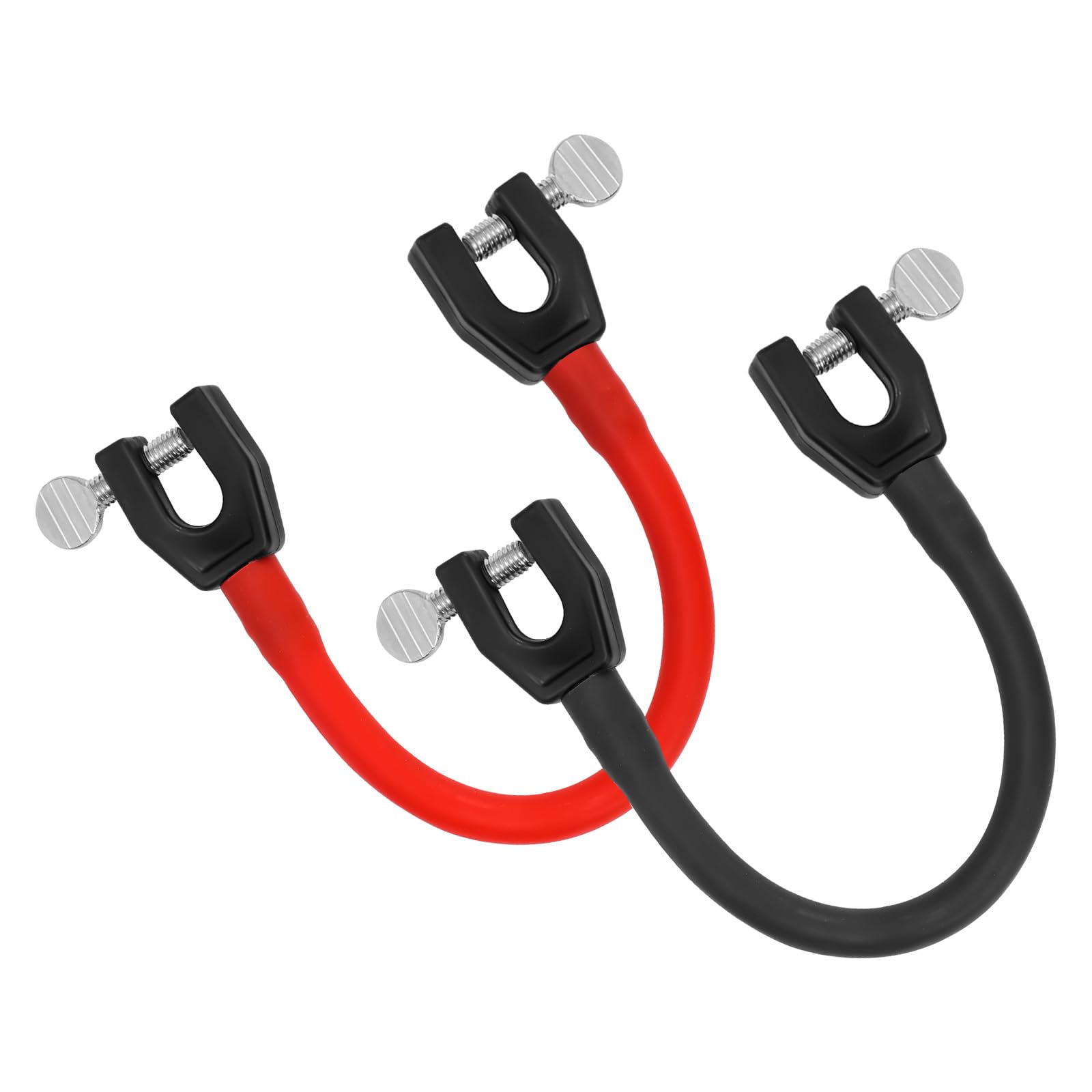 2pcs Ski Tip Connector for Kids, Portable Ski Connector Ski Training Aid Snowboard Accessories for Kids, Beginners (Black, Red)