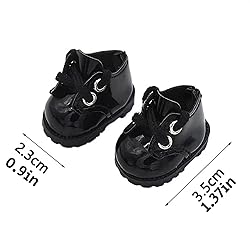 Mini Doll Shoes, 1 Pair Cute Black Leather Shoes