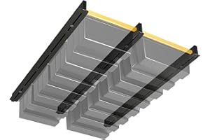 Eastrexon 8-bin Overhead Garage Storage Rack, Heavy Duty Ceiling Storage Racks, Hanging Tote Storage Rack for Garages, Sheds, Storerooms (Bins are not included)