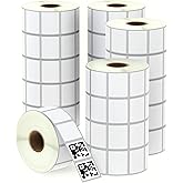 BETCKEY - 1.25" x 1" (32 mm x 25 mm) Multipurpose & Address Labels Compatible with Zebra & More Label Printer,Premium Adhesive & Perforated [20 Rolls, 27600 Labels]
