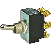 BEP 1002018 DPDT On/Off/On Chrome Plated Toggles