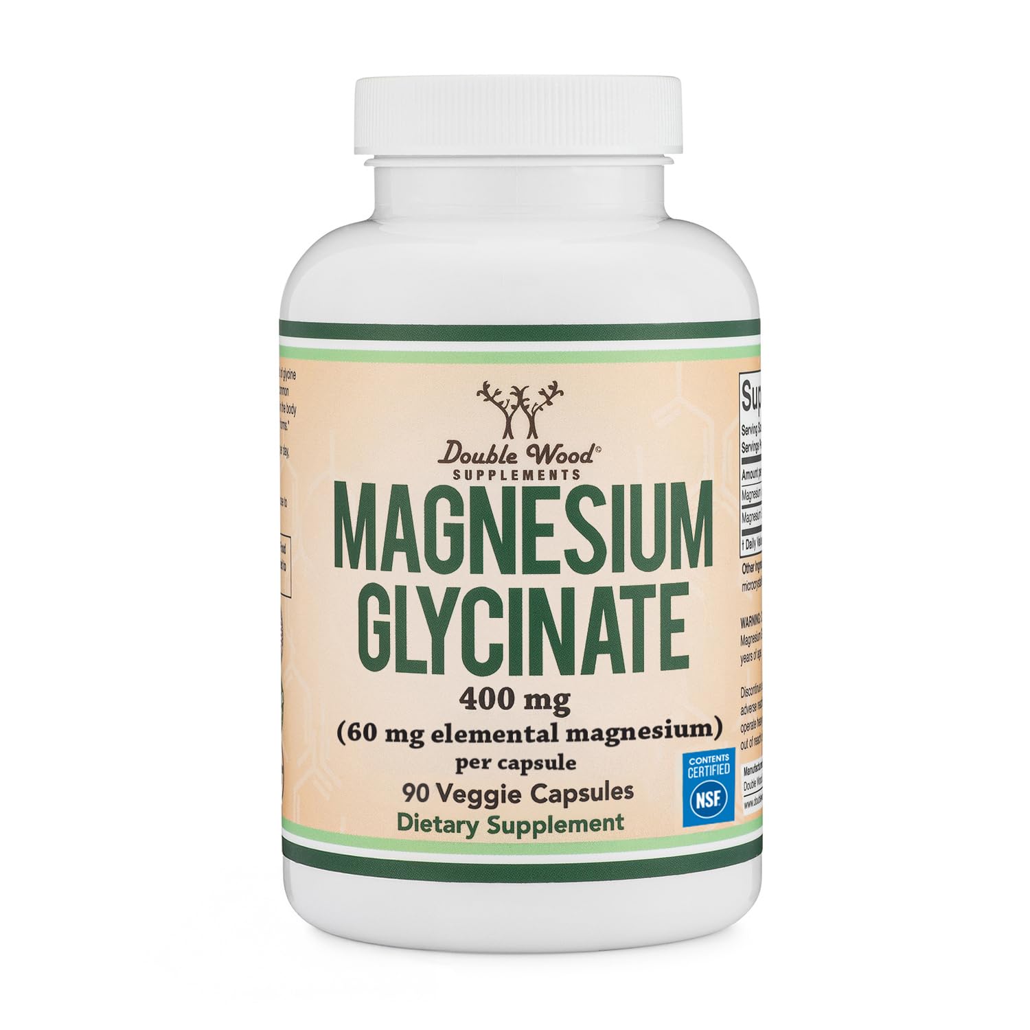 Magnesium Glycinate 400mg for Relaxation, Recovery + Mood, 90 Capsules