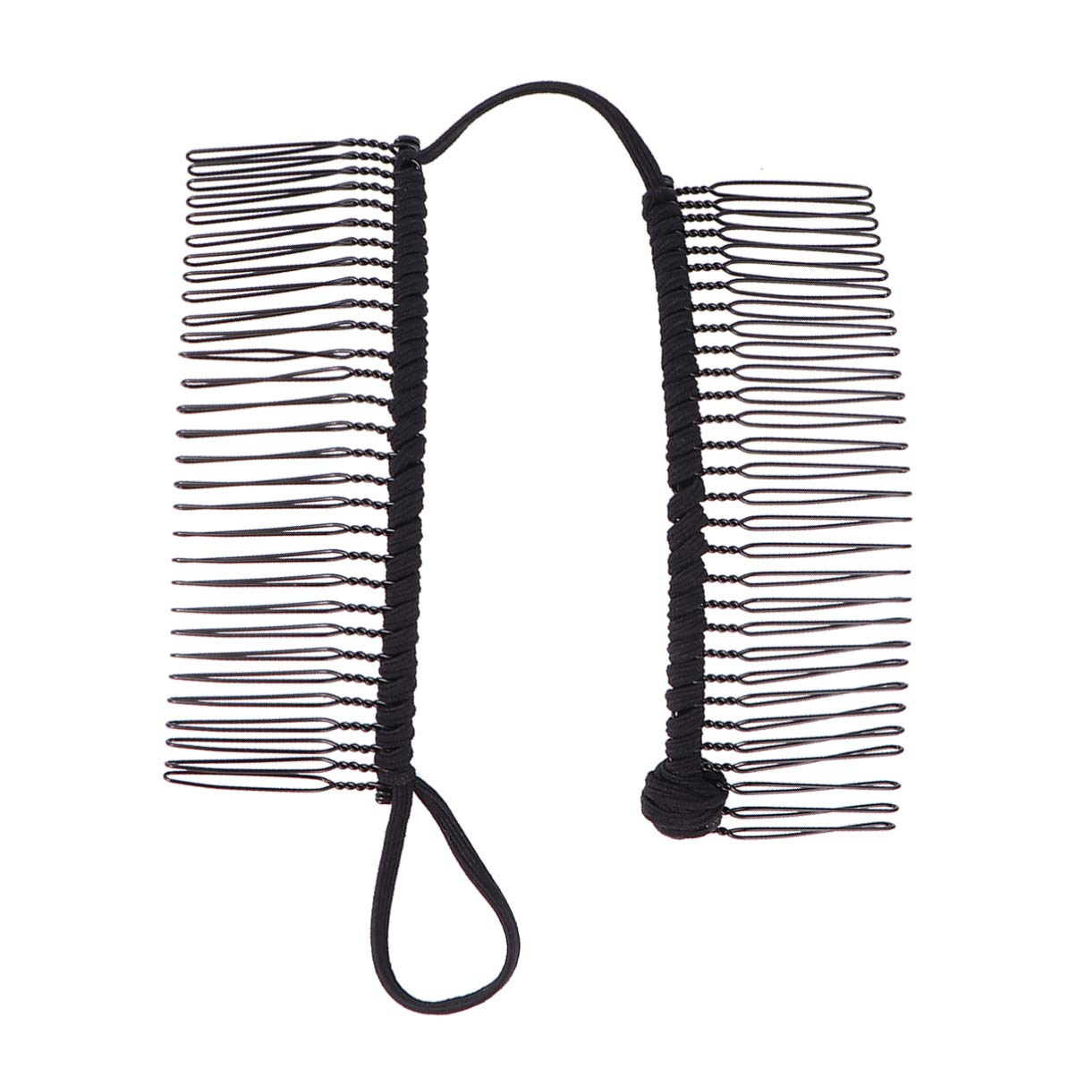 FRCOLOR Banana Hair Clip for Thick Curly Heavy Hair Large Banana Clip Soft Metallic Double Comb for Thick Curly Kinky Hair Women Hair Accessories Black