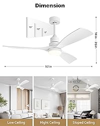 Forrovenco 52 Inch Ceiling Fans with Lights