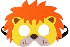 Jtnohx Felt Animal Masks, 10 Pcs Halloween Mask for Kids, Animal Costume for Birthday Party Supplies