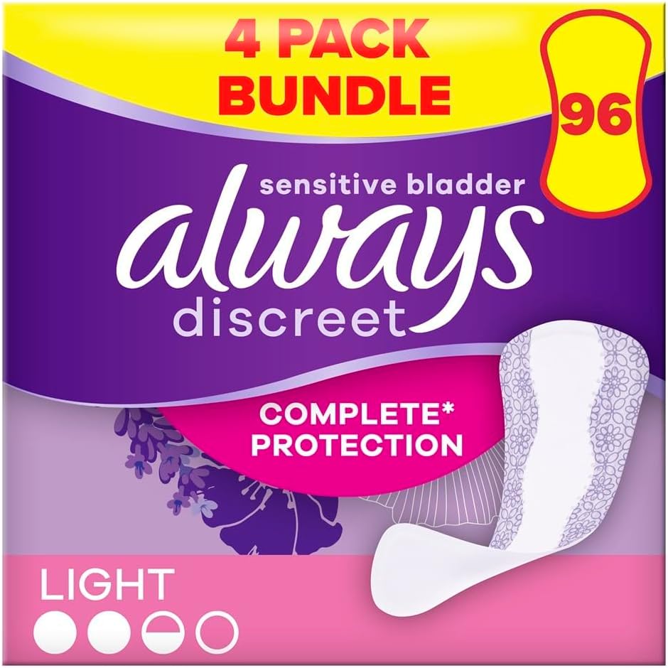 Always Discreet Incontinence Liners Normal for Sensitive Bladder – Pack 96