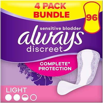 Always Discreet Incontinence Liners Normal for Sensitive Bladder – Pack 96