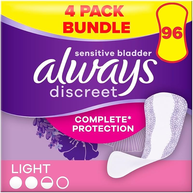 Always Discreet Incontinence Liners Normal for Sensitive Bladder – Pack 96