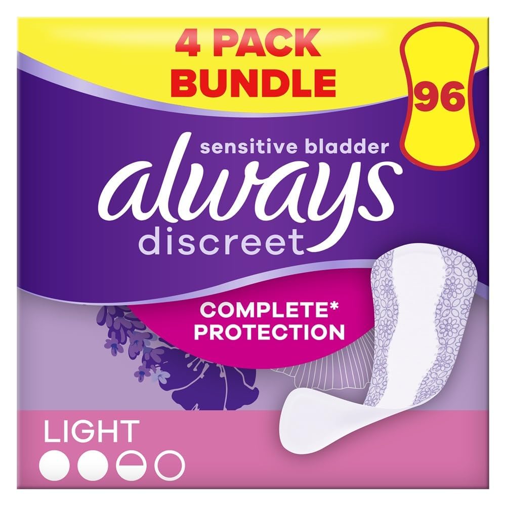Always Discreet Incontinence Liners for Sensitive Bladder - Pack of 96
