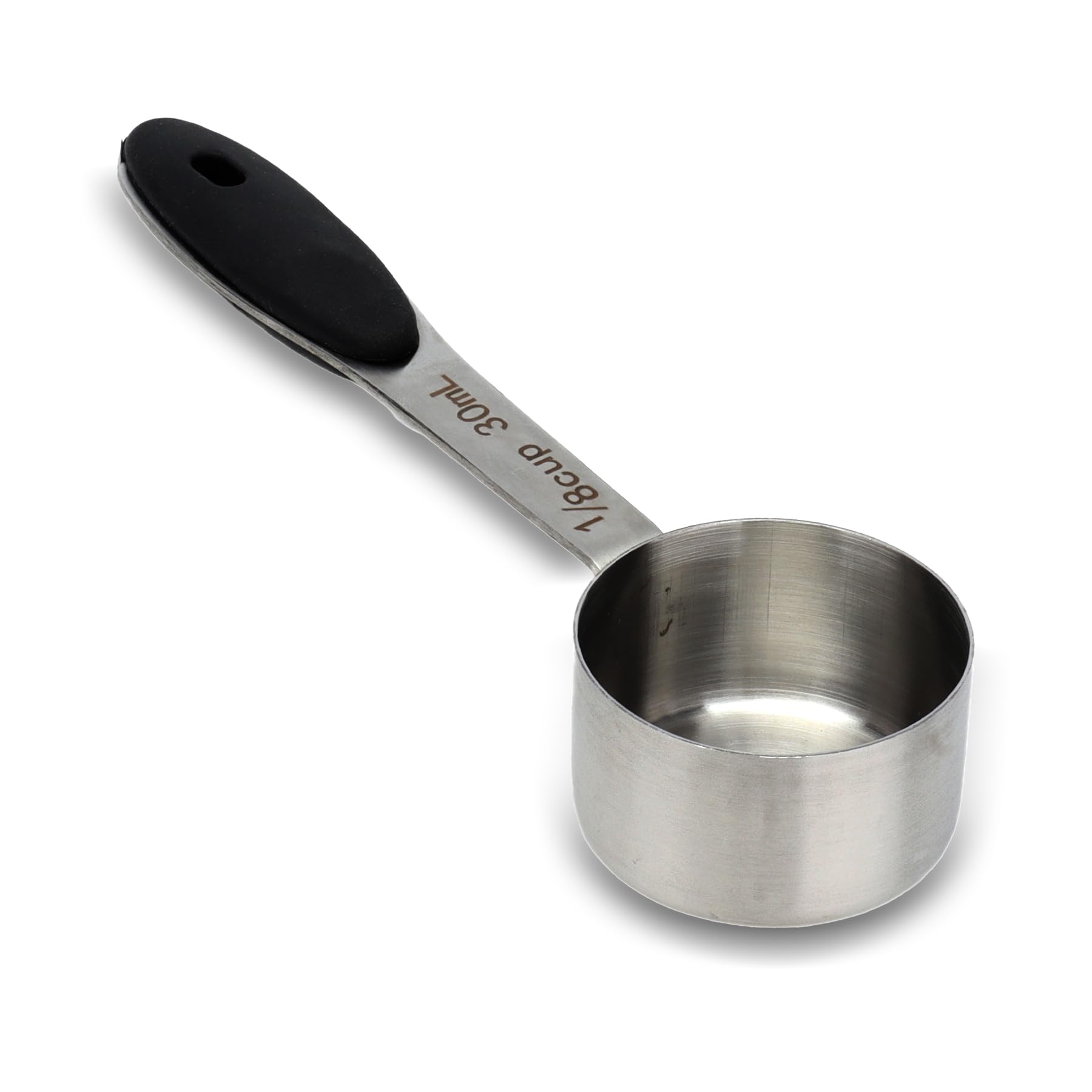 FLEXMAN 30ml Coffee Measuring Spoon, 1/8 Cup Large Capacity Stainless Steel Coffee Scoop, Measuring Tablespoon with Silicone Anti Slip Handle for Home