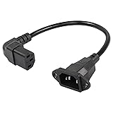 CERRXIAN 0.3m Up Angle C13 to C14 Panel Mount Power