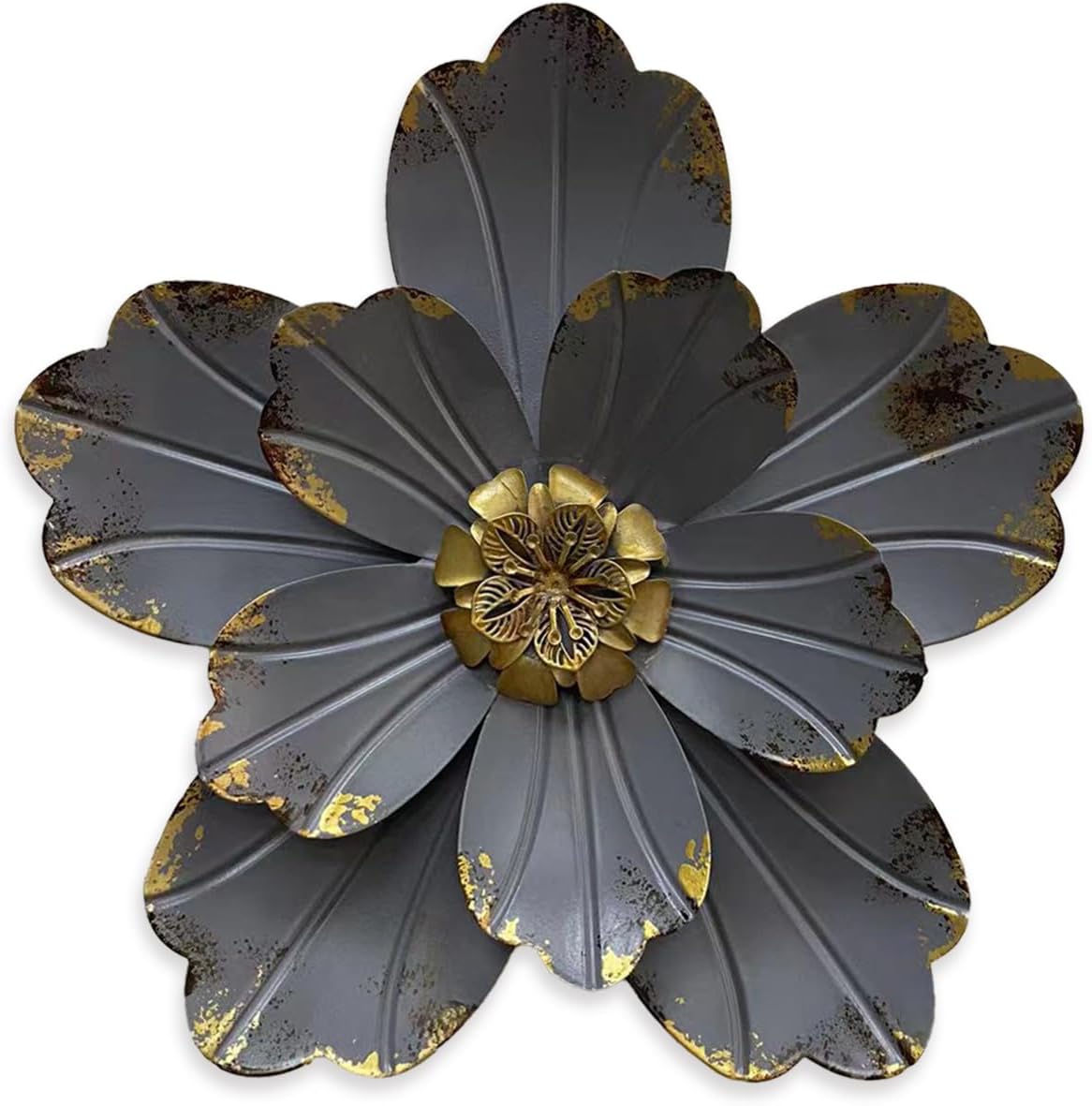 Plaques & Wall Art - Metal Flower Wall Sculpture, 9.5