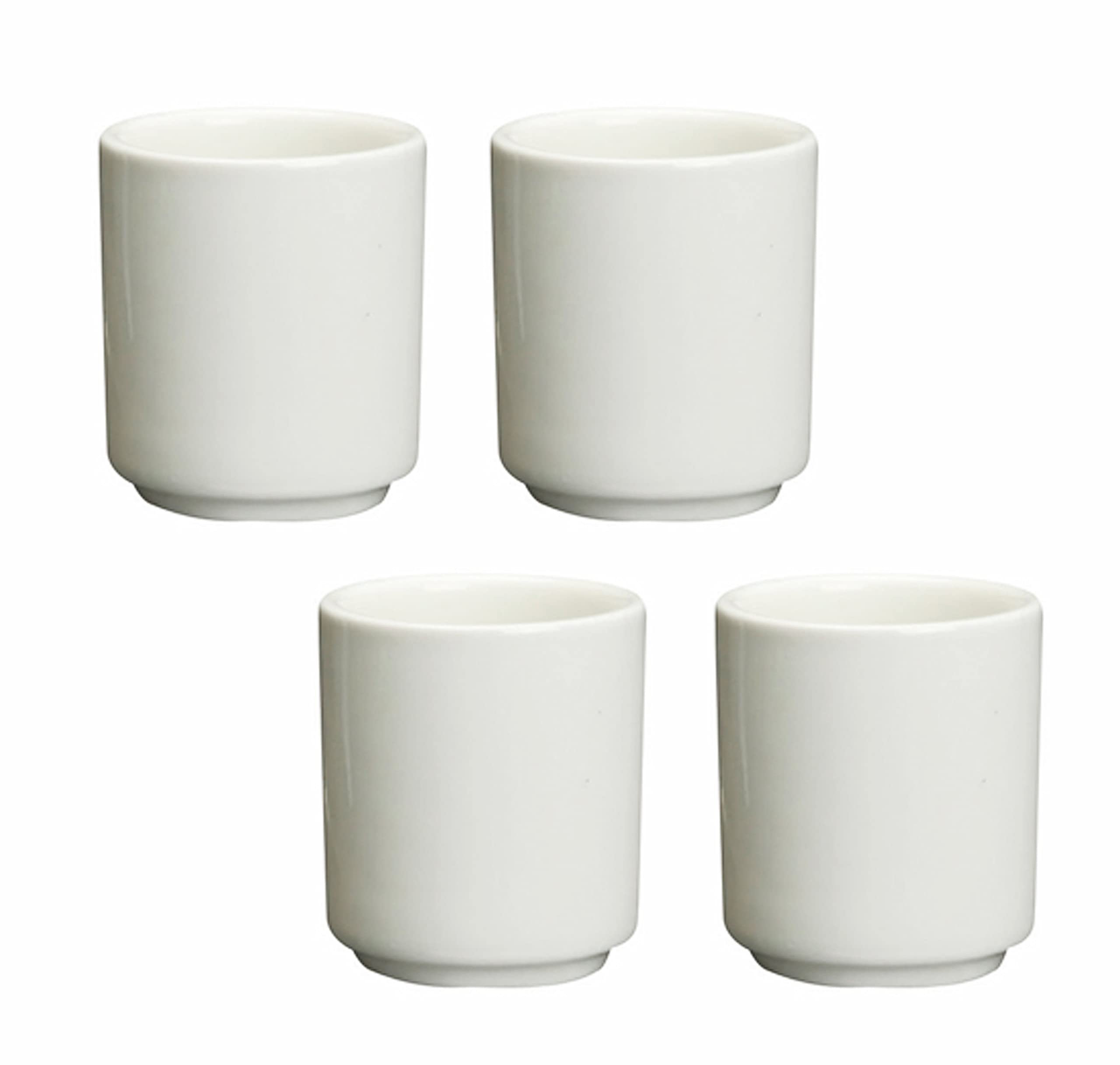 Photo 1 of ***MINOR DAMAGE*** Happy Sales, White Porcelain Perfect Sake Bottle Sake Cups For Japanese Restaurant Supply and Home (4 Cups 1.25 fl oz)