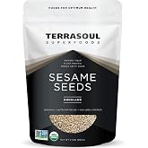 Terrasoul Superfoods Organic Unhulled Sesame Seeds, 2 Lbs, Nutty Crunch for Asian Dishes, Baking, and Homemade Tahini