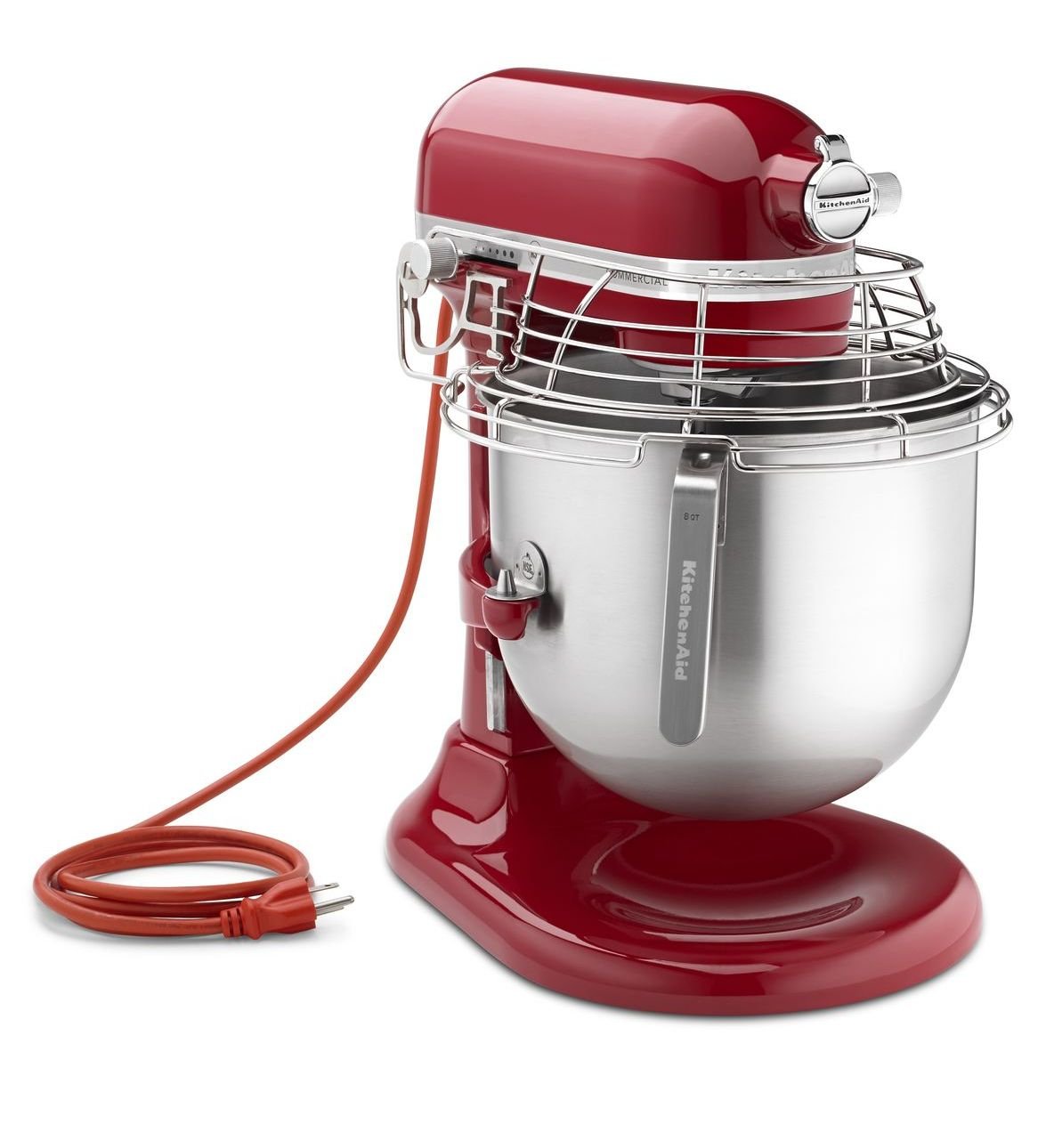 KitchenAid KSMC895ER 8-Quart Commercial Countertop Mixer with Bowl-Guard, 10-Speed, Gear-Driven, Empire Red