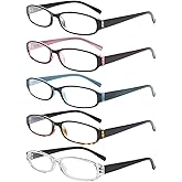 NORPERWIS Reading Glasses 5 Pairs Spring Hinge Comfort Fashion Quality Readers for Men and Women
