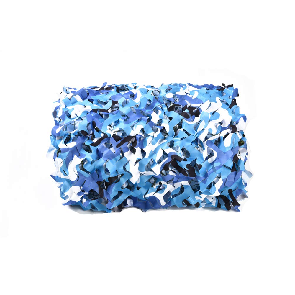 Huenco Woodland Camouflage Netting Blue Whie Camo Net Blind 3x4m Customize Available (10 x 13ft)