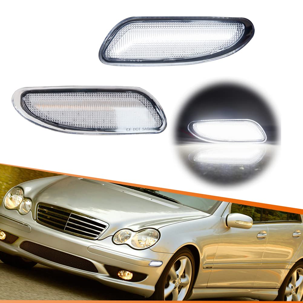 ADIIL Clear Lens White Full LED Front Bumper Side