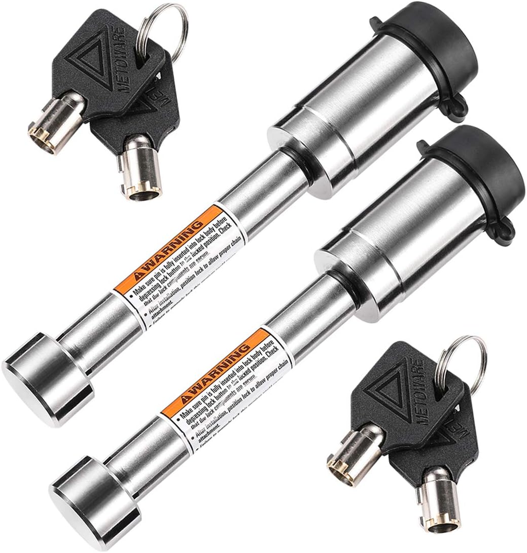 CZC AUTO Hitch Receiver Pin Lock Stainless 5/8 Inch Trailer Receiver