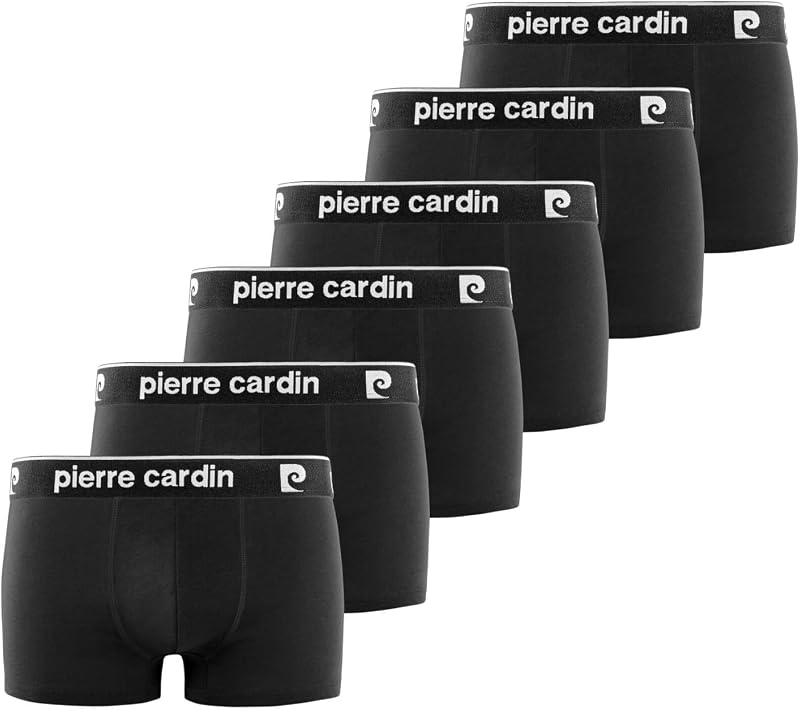 Cuecas boxer masculinas, pack de 6, preto B2 (L)