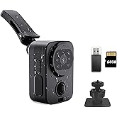AIROTIVE Mini Body Camera with Audio & Video Recording-1080P Wearable POV Cam with 64GB Card, Night Vision, IP45 Waterproof & PIR Motion Detection, for Body Worn, Cycling, Outdoor&Indoor Security