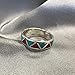 Southwestern Style Turquoise with Coral Gemstone Band Unisex Sterling Silver Ring