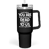 SANDJEST Leaving Job Gifts for Coworkers Tumbler 40oz Stainless Steel with Handle and Straw, Farewell & New Job Gifts for Colleagues