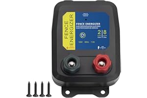 URYKEC Electric Fence Energizer for Dogs Energizer PE2 0.10 Joule,Livestock Fence Chargers for Containing Dogs, Livestock and Preventing Wild Animals Intruding