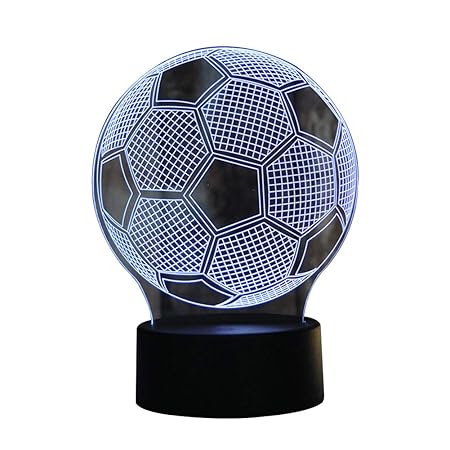 AchidistviQ - Lámpara de Control táctil de balón de fútbol 3D, 7 ...