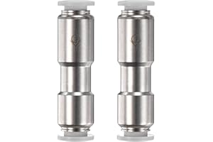M METERXITY 1/4" OD Check Valve, Nickel Plated Brass Push to Connect Fitting One Way Check Valve for Tire Pump/Aquarium Air P