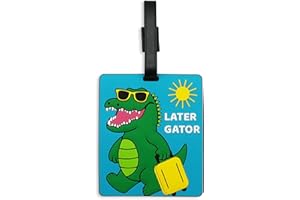 GOOFBALLS Funny Luggage Tag – Hilarious Travel ID Tag with Sarcastic Saying – Durable & Easy to Spot Suitcase Tag for Men, Women, Frequent Flyers, or Gag Gift for Travelers - Later Gator