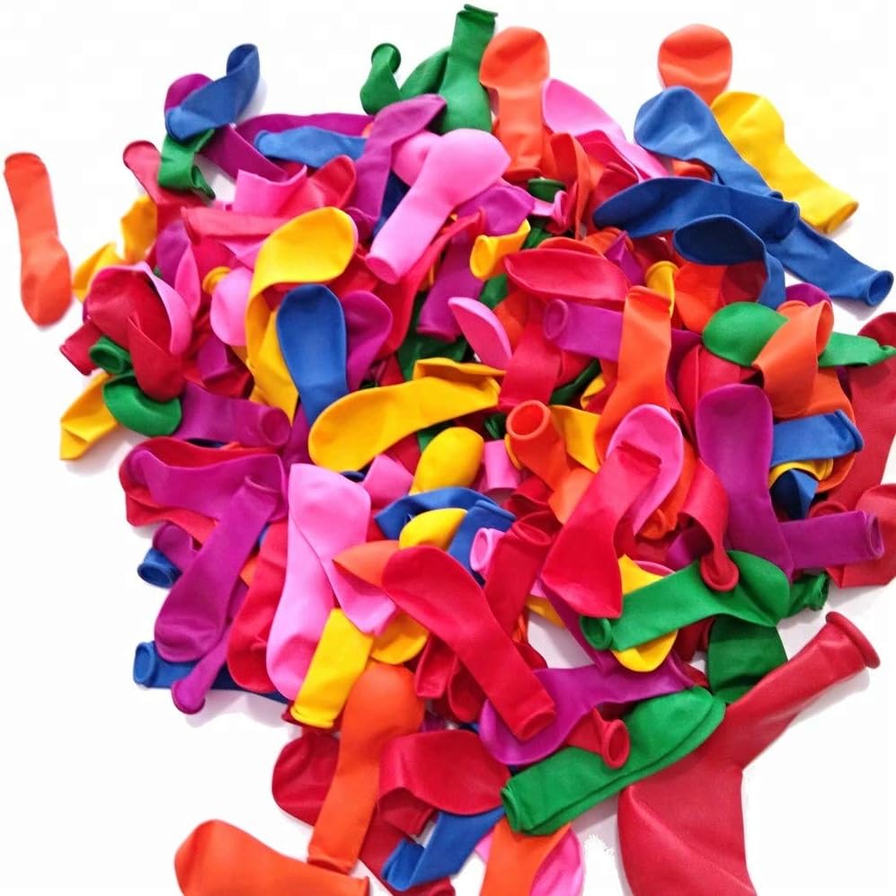 SHATCHI 150Pcs Assorted Water Balloons Bombs with Hose Nozzle Fight Games Summer Outdoor Garden Toys Fun Kids Party Bag Fillers, Multi - Image 4