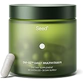 Seed DM-02 Daily Multivitamin - 100% DV Essential Vitamins and Minerals for Women & Men - Helps Fill Daily Nutrient Gaps - Immune, Bone, Hair, Skin & Nails Health - Vegan - 30 Capsules (30-Day Supply)