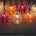 LIDORE Fairy Light Nautical Fishing Floats Coastal Buoy Beach Style String Lights Set. Set of 10 Warm White Lighting. Orange Clear and Purple