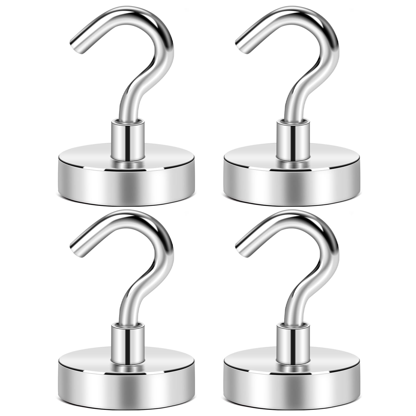 Photo 1 of E BAVITE Heavy Duty Magnetic Hooks,30 LBS Strong Neodymium Magnet Hook for Home, Kitchen, Workplace, Office and Garage, 16mm(0.63inch) in Diameter - Pack of 4